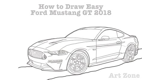 How to Draw Ford Mustang GT 2018 | Mustang gt, Ford mustang, Ford ...