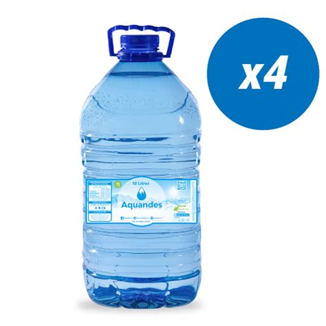 Pack 4 Bidones Agua Purificada 10 Litros Desechable