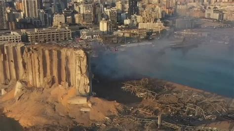 Beirut explosion: Aerial shots of blast site | World News | Sky News