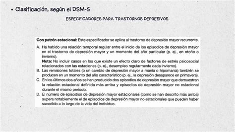 Los trastornos depresivos según el DSM 5 PPT