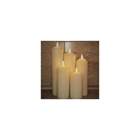 Led Lytes Timer Candles Battery Operated Narrow Width Candle Set Of 5