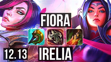 FIORA Vs IRELIA TOP 9 1 3 2 0M Mastery 6 Solo Kills 1000 Games