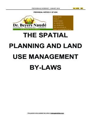 Fillable Online The Spatial Planning And Land Use Management By Laws