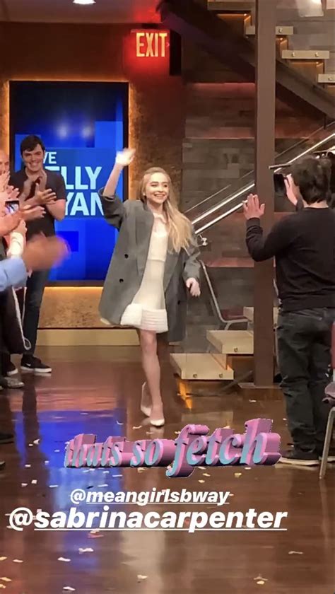 2020 Sabrina Carpenter enters the studio on Live with Kelly and Ryan on ABC television @ New ...