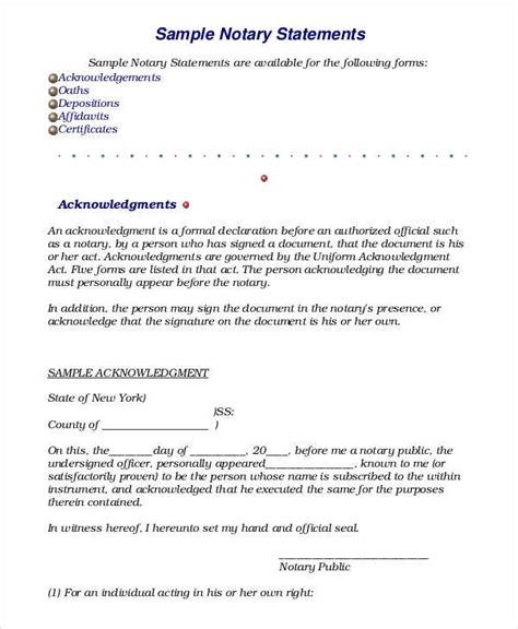 Free Sworn Statement Samples In Pdf Ms Word