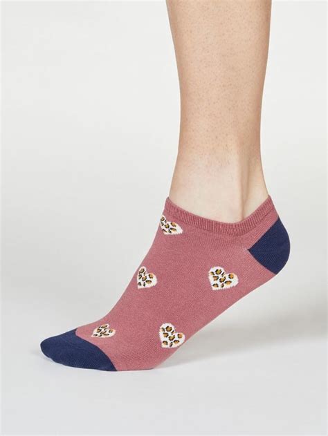 Chaussettes Courtes En Bambou Pour Femme Motif Fleurs Coeurs