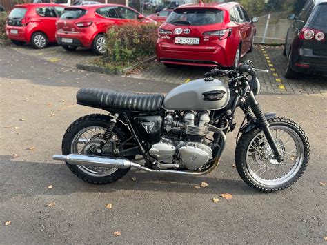 Triumph Bonneville 25 KW Cafe Racer Scrambler Umbau Acheter Sur Ricardo