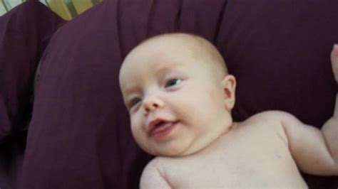 Cute Naked Baby Hannah Smiling 3 Months Old YouTube