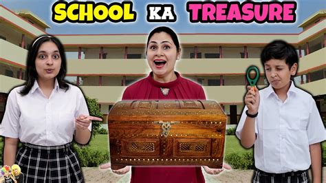 SCHOOL KA TREASURE | Funny Family Treasure Hunt Challenge | Aayu and ...