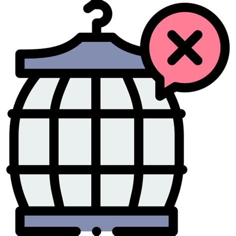 cage detailed rounded lineal color icon