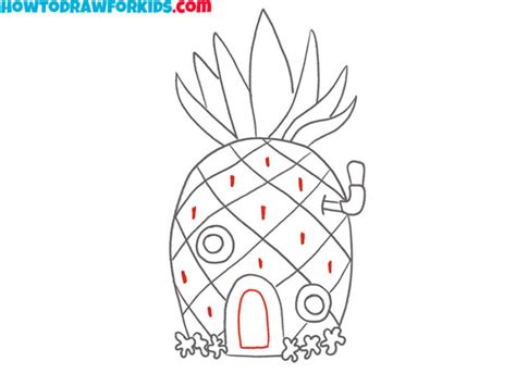 How to Draw SpongeBob House - Easy Drawing Tutorial For Kids