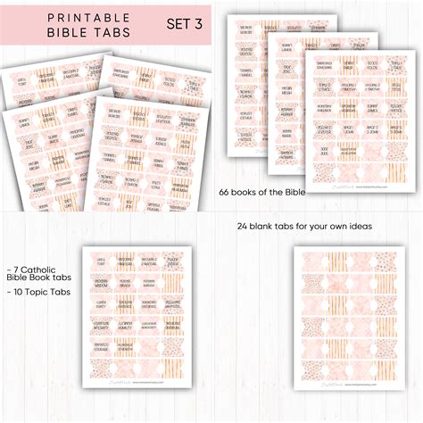 Printable Bible Tabs Bundle Tabs Catholic Bible Tabs Planner Etsy