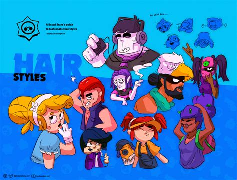 unofficial concept art for brawlstars hairstyles :'b ( i tried to make ...