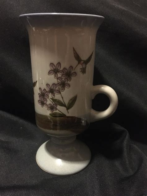 Otagiri Irish Coffee Mugs Hummingbirds And Flowers Trio Of Etsy