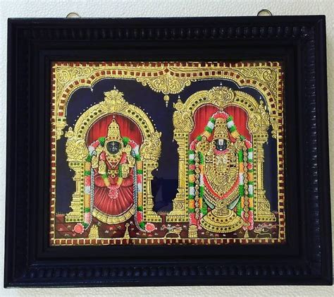 Balaji Thayar Tanjore Painting With 22 Carat Gold Foil And Jaipur