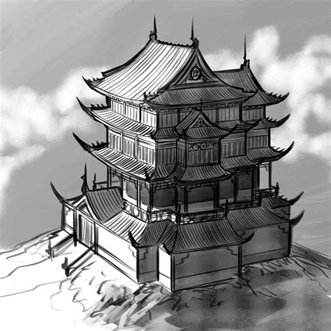 Chinese Pagoda Drawing At Explore Collection Of