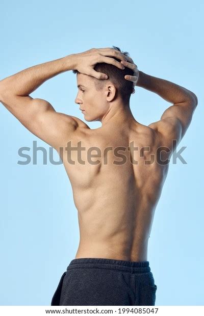 Bodybuilder Pumped Arm Muscles Naked Back Stock Photo Edit Now 1994085047