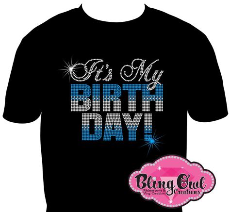 Its My Birthday 1 Rhinestone Design Bling Owl Creations