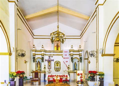 Basilica Altar Christmas Mission San Jose Del Cabo Anuiti Mexico Stock