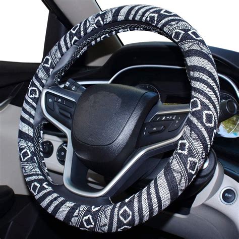 Amazon Shiawasena Car Steering Wheel Cover Coarse Flax Cloth