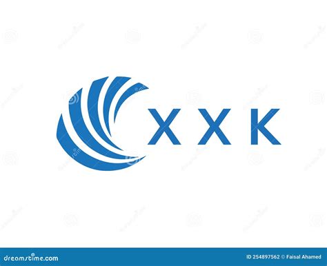 Xxk Letter Logo Design On White Background Xxk Creative Circle Letter Logo Stock Vector