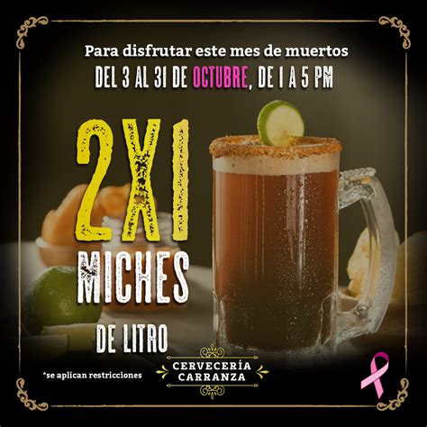 X En Micheladas De Litro De A Pm Todos Los D As Promooctubre