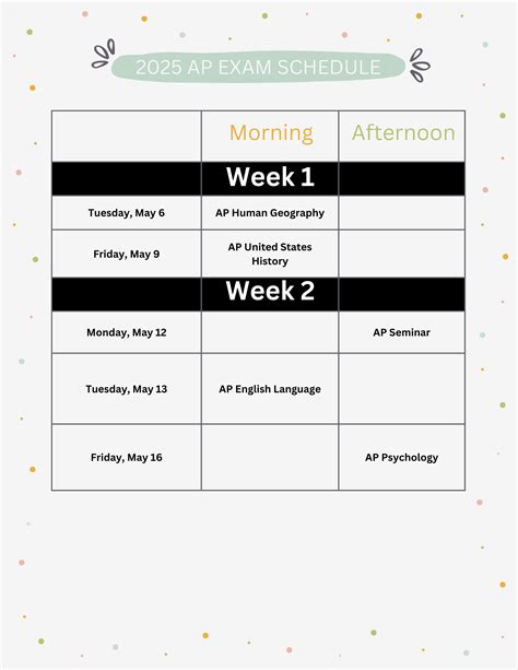 2024-2025 AP Exam Schedule – Academic Counseling – Lake Balboa College