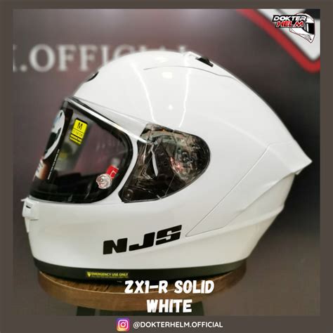 Jual HELM NJS ZX 1R SOLID STONE GREY GLOSSY HELM NJS ZX 1R TERBARU