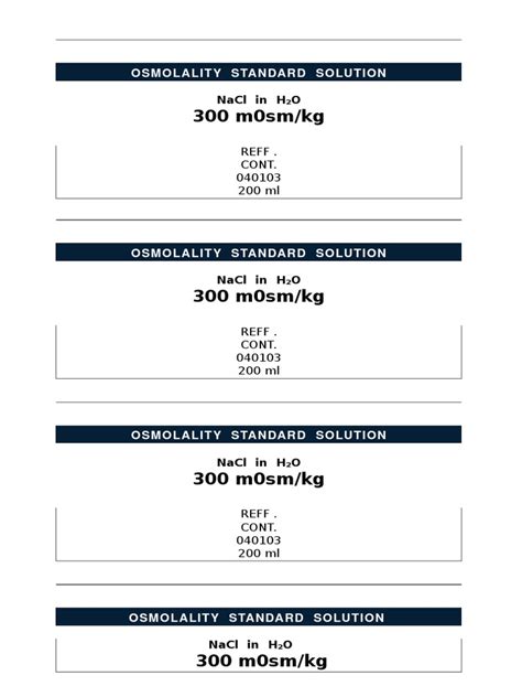osmolality standard solution
