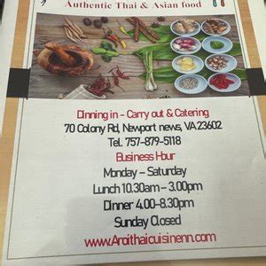 Aroi Thai Cuisine Photos Reviews Colony Rd Newport