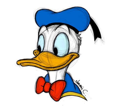 Donald Duck: digital sketch by JasminSC on DeviantArt