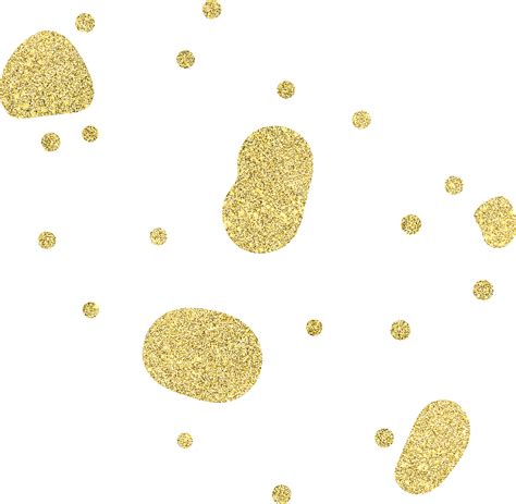 Golden decorative confetti 34139021 PNG