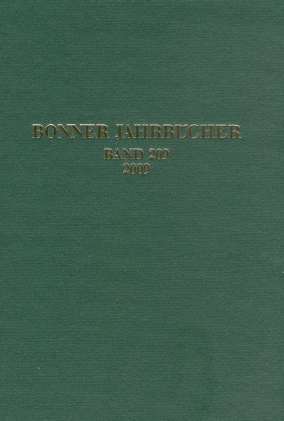 Isbn Bonner Jahrb Cher Gebraucht Antiquarisch Neu Kaufen