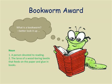 Ppt Bookworm Award Powerpoint Presentation Free Download Id2534105