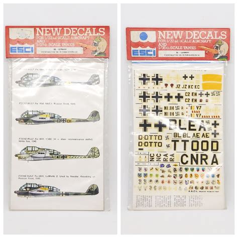 ESCI 55 GERMANY FOCKE WULF FW 189 BLOHM VOSS BV 141 Decal Sticker