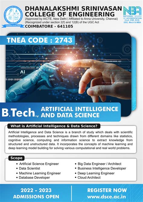 ADMISSIONS OPEN 2022 23 B TECH ARTIFICIAL INTELLIGENCE DATA SCIENCE