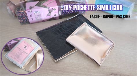 TUTO DIY POCHETTE SIMILI CUIR FACILE RAPIDE PAS CHER YouTube