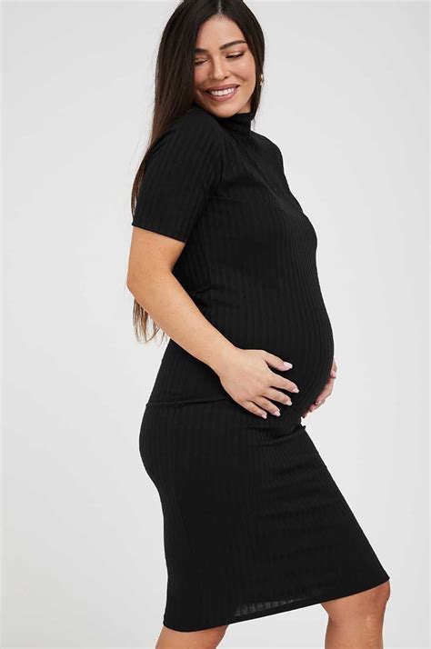 Lizzy Maternity Bodycon Dress Black Avishag Arbel Maternity