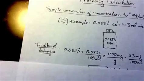 How To Calculate Mg Ml