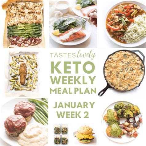 Keto Weekly Meal Plan January Week Tastes Lovely