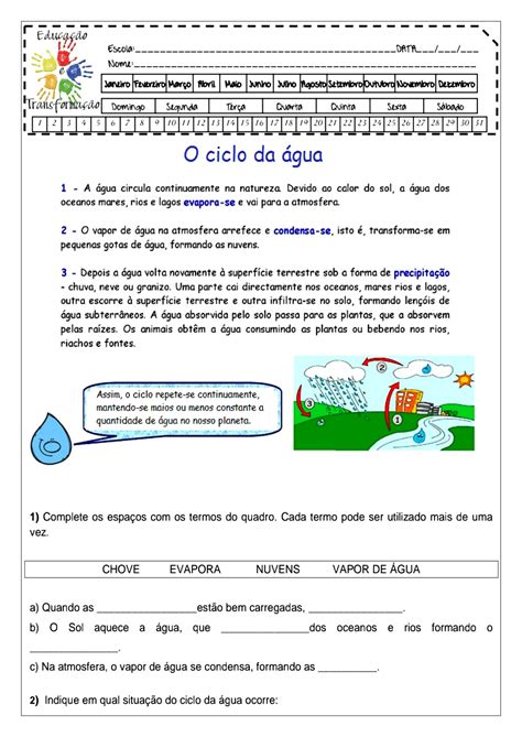 Ciclo Da Agua Atividade - 8