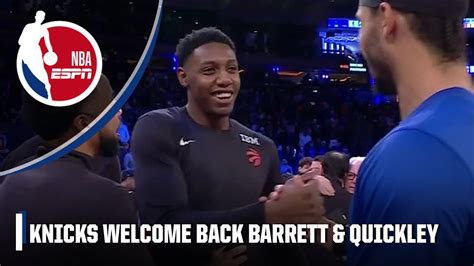 Rj Barrett And Immanuel Quickley Embraced By Former Knicks Teammates