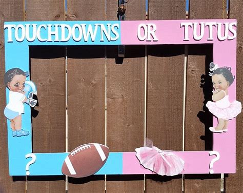 Football Gender Reveal Invitation Touchdowns Or Tutus Etsy Baby