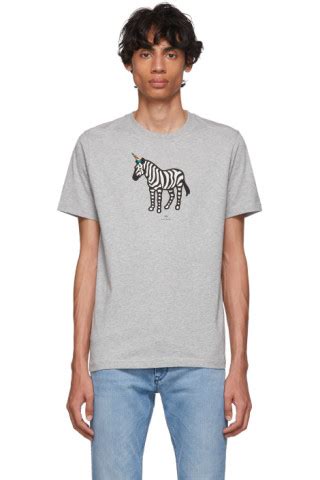 PS By Paul Smith SSENSE Exclusive Grey Zebra T Shirt SSENSE