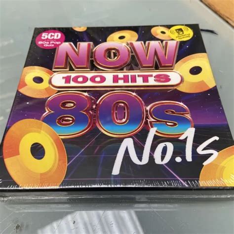 NOW 100 HITS 80s No 1s CD 5 Discs New Sealed Rare With 80s Pop Quiz