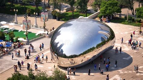 Cloud Gate at Millennium Park Chicago - Aerial Photography - CHICAGO, ILLINOIS - JUNE 06, 2023 ...