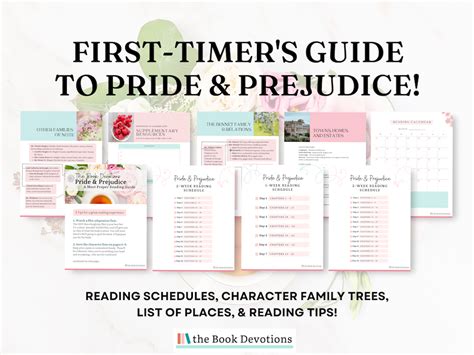 Printable Pride And Prejudice Reading Schedules Finish In Or