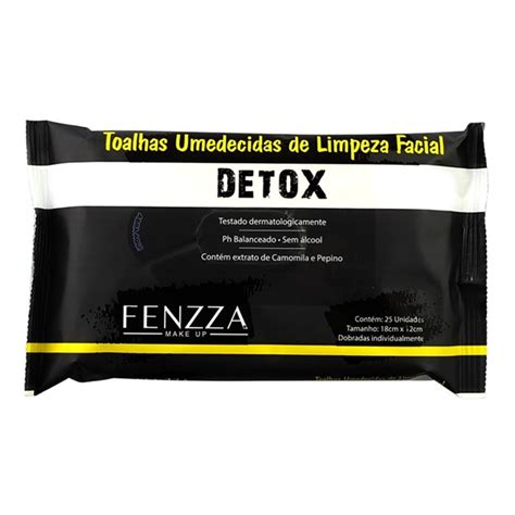 Toalhas Umedecidas De Limpeza Facial Detox Fenzza Fz Mundo Belo