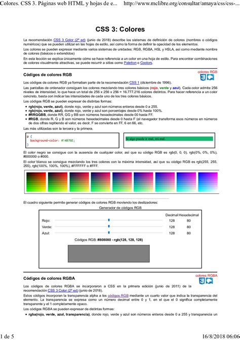Calam O C Digos De Colores Rgb