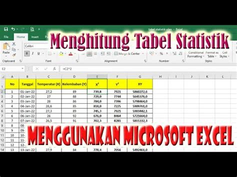 Cara Mudah Menghitung Tabel Statistik Untuk Penelitian Tabel